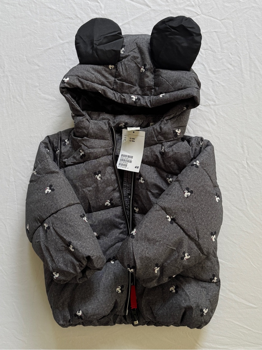NWT H&M Disney Mickey Mouse coat, 12-18M